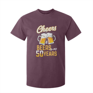 50th Birthday Party Gift T Shirt For Kid Cheers Beers To My 50 Years