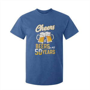 50th Birthday Party Gift T Shirt For Kid Cheers Beers To My 50 Years