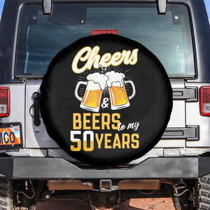 50th Birthday Party Gift Spare Tire Cover Cheers Beers To My 50 Years