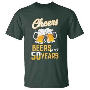 50th Birthday Party Gift T Shirt Cheers Beers To My 50 Years