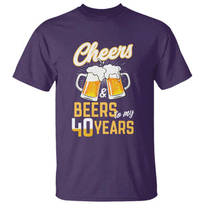 40th Birthday Party Gift T Shirt Cheers Beers To My 40 Years
