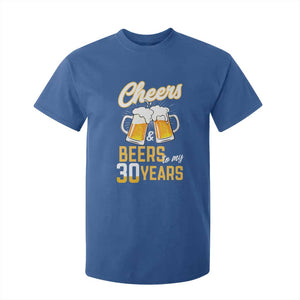 30th Birthday Party Gift T Shirt For Kid Cheers Beers To My 30 Years