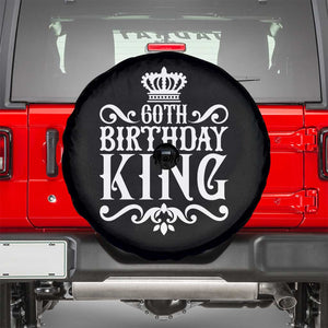 60th Birthday King Royal Crown Graphic For Men Spare Tire Cover TS12 Black Print Your Wear