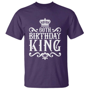60th Birthday King Royal Crown Graphic For Men T Shirt TS12 Purple Print Your Wear