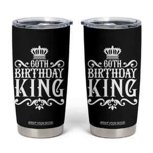 60th Birthday King Royal Crown Graphic For Men Tumbler Cup TS12 Black Print Your Wear
