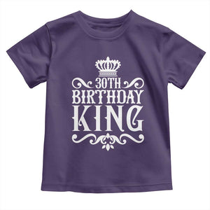30th Birthday King Toddler T Shirt Royal Crown Graphic For Men TS12 Purple Print Your Wear