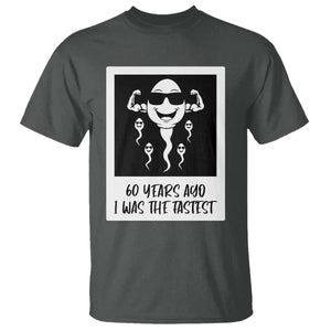 60 Years Ago I Was The Fastest T Shirt Funny 60th Birthday Celebration TS12 Dark Heather Print Your Wear