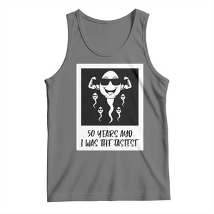 50 Years Ago I Was The Fastest Tank Top Funny 50th Birthday Gift TS12 Black Heather Print Your Wear