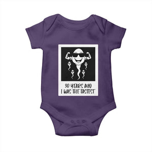 30 Years Ago I Was The Fastest Baby Onesie Funny 30th Birthday Gift Idea TS12 Purple Print Your Wear