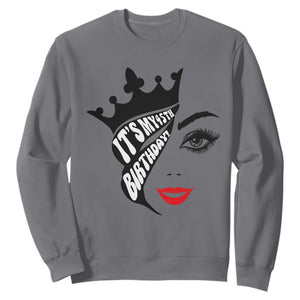 Its My 45th Birthday Sweatshirt Birthday Queen Crown Gift For Women TS12 Charcoal Print Your Wear