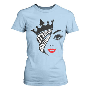 Its My 45th Birthday T Shirt For Women Birthday Queen Crown Gift For Women TS12 Light Blue Print Your Wear