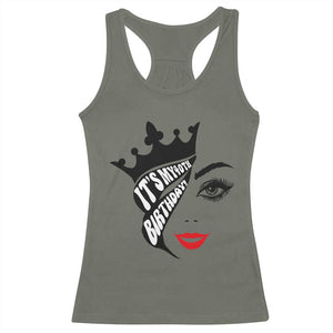 Its My 40th Birthday Racerback Tank Top Birthday Queen Crown Gift For Women TS12 Military Green Print Your Wear