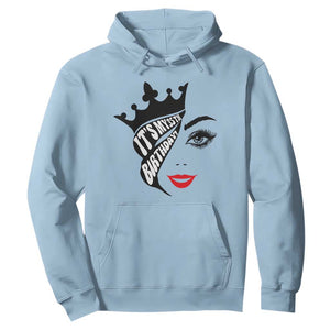 Its My 35th Birthday Hoodie Birthday Queen Crown Gift For Women TS12 Light Blue Print Your Wear