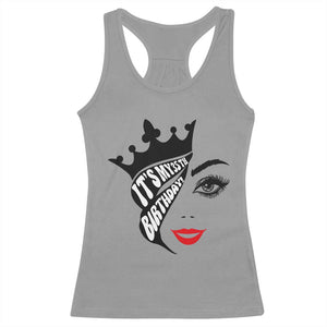 Its My 35th Birthday Racerback Tank Top Birthday Queen Crown Gift For Women TS12 Sport Gray Print Your Wear