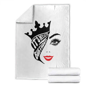Its My 25th Birthday Throw Blanket Birthday Queen Crown Gift For Women TS12 White Print Your Wear