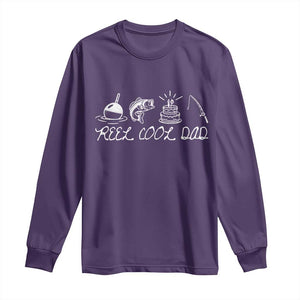 Reel Cool Dad Long Sleeve Shirt Funny Fishing Dad Birthday Gift TS12 Purple Print Your Wear
