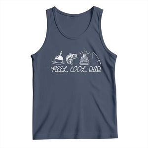Reel Cool Dad Tank Top Funny Fishing Dad Birthday Gift TS12 Navy Print Your Wear