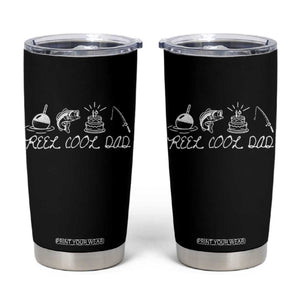 Reel Cool Dad Tumbler Cup Funny Fishing Dad Birthday Gift TS12 Black Print Your Wear