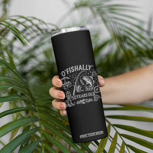 O'Fishally 50 Years Old Skinny Tumbler Funny Fisherman Birthday Graphic TS12 Print Your Wear