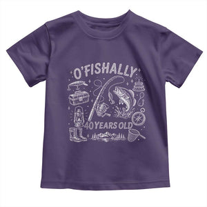 O'Fishally 40 Years Old Toddler T Shirt Funny Fisherman Birthday Graphic TS12 Purple Print Your Wear