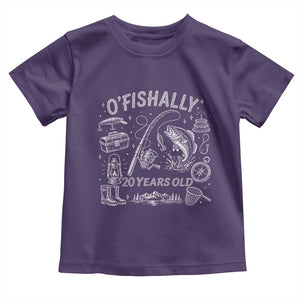 O'Fishally 20 Years Old Toddler T Shirt Funny Fisherman Birthday Graphic