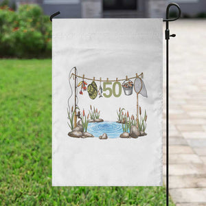 50th Birthday Fishing Garden Flag Fisherman Birthday Party Gift TS12 Print Your Wear