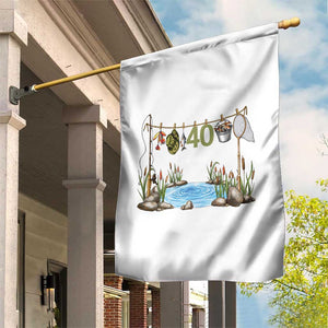 40th Birthday Fishing Garden Flag Fisherman Birthday Party Gift TS12 Print Your Wear