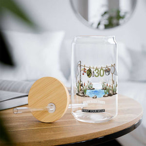 30th Birthday Fishing Glass Can Fisherman Birthday Party Gift TS12 Print Your Wear