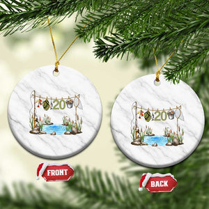 20th Birthday Fishing Ceramic Ornament Fisherman Birthday Party Gift TS12 1pc White Marble Print Your Wear
