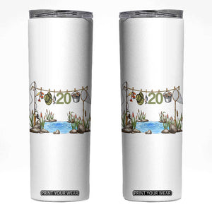 20th Birthday Fishing Skinny Tumbler Fisherman Birthday Party Gift TS12 White Print Your Wear