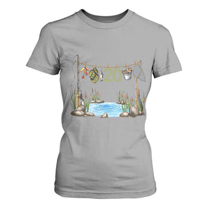 20th Birthday Fishing T Shirt For Women Fisherman Birthday Party Gift TS12 Sport Gray Print Your Wear