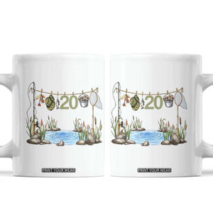 20th Birthday Fishing Coffee Mug Fisherman Birthday Party Gift TS12 White Print Your Wear