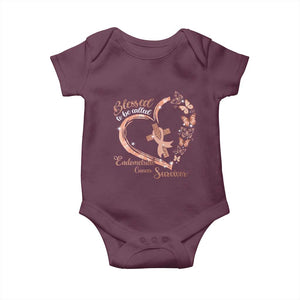 Endometrial Cancer Warrior Gift Baby Onesie Blessed To Be Called A Survivor