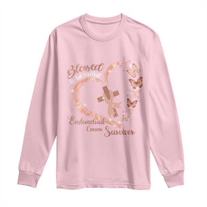 Endometrial Cancer Warrior Gift Long Sleeve Shirt Blessed To Be Called A Survivor