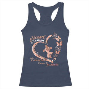 Endometrial Cancer Warrior Gift Racerback Tank Top Blessed To Be Called A Survivor
