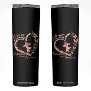 Endometrial Cancer Warrior Gift Skinny Tumbler Blessed To Be Called A Survivor