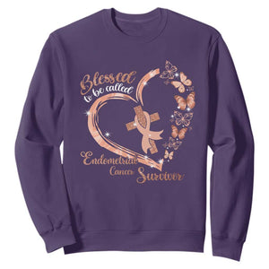 Endometrial Cancer Warrior Gift Sweatshirt Blessed To Be Called A Survivor