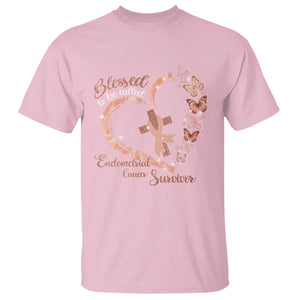 Endometrial Cancer Warrior Gift T Shirt Blessed To Be Called A Survivor