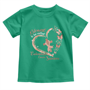 Endometrial Cancer Warrior Gift Toddler T Shirt Blessed To Be Called A Survivor