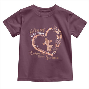 Endometrial Cancer Warrior Gift Toddler T Shirt Blessed To Be Called A Survivor