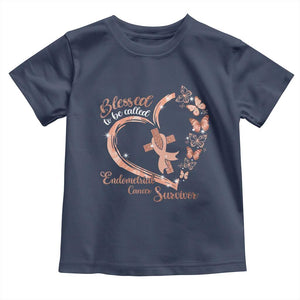 Endometrial Cancer Warrior Gift Toddler T Shirt Blessed To Be Called A Survivor