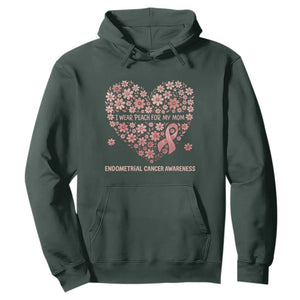 Endometrial Cancer Family Support Hoodie I Wear Peach For My Mom
