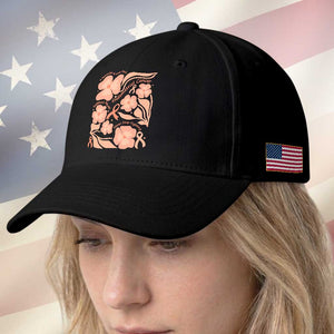Endometrial Cancer Support Squad Floral Gift Baseball Cap In September We Wear Peach