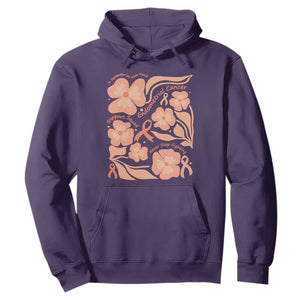 Endometrial Cancer Support Squad Floral Gift Hoodie In September We Wear Peach