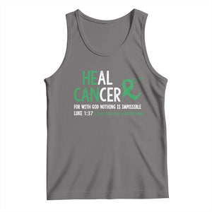 Heal Cancer Nothing Is Impossible With God Tank Top Liver Cancer Support Gift