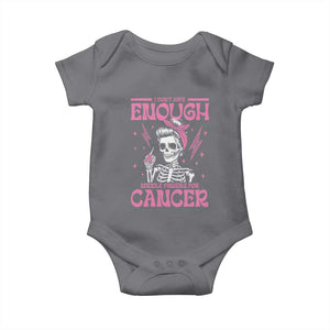 Funny Skeleton Breast Cancer Baby Onesie I Dont Have Enough Middle Fingers