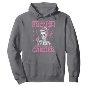 Funny Skeleton Breast Cancer Hoodie I Dont Have Enough Middle Fingers
