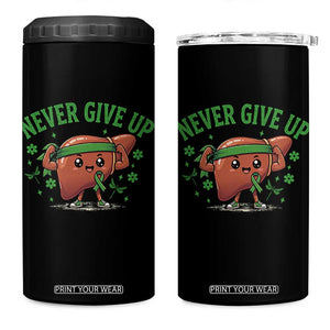 Liver Cancer Awareness Transplant Support 4 in 1 Can Cooler Tumbler Never Give Up Nurse Gift