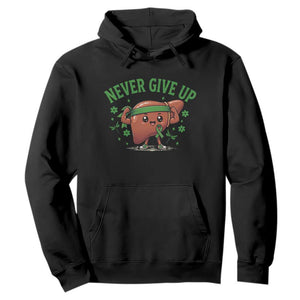 Liver Cancer Awareness Transplant Support Hoodie Never Give Up Nurse Gift