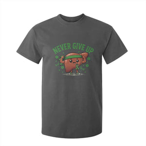 Liver Cancer Awareness Transplant Support T Shirt For Kid Never Give Up Nurse Gift